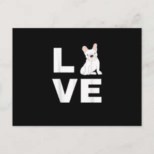 Cartão Postal De Festividades Eu Amo Meu Frenchie Bulldog Francês Presente para 