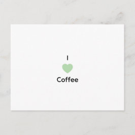 Cartão Postal De Festividades Eu amo texto de café