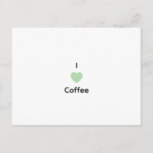 Cartão Postal De Festividades Eu amo texto de café 