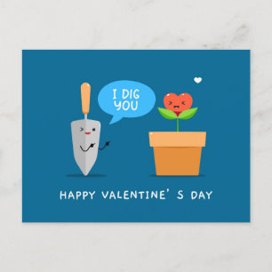 Cartão Postal De Festividades Eu Cavo Você Feliz Dia dos Namorados Engraçado A