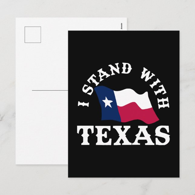 Cartão Postal De Festividades Eu Fico Com o Texas (Frente/Verso)