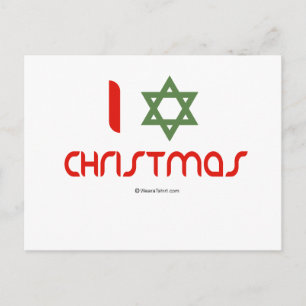 Cartão Postal De Festividades Eu Hanukkah de Natal