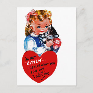 Cartão Postal De Festividades Eu não sou Kitten