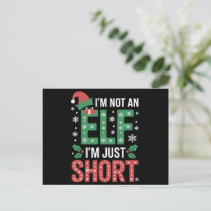 Cartão Postal De Festividades Eu Não Sou Um Elf Apenas Um Pequeno Natal Engraçad
