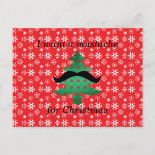 Cartão Postal De Festividades Eu quero bigode para o natal