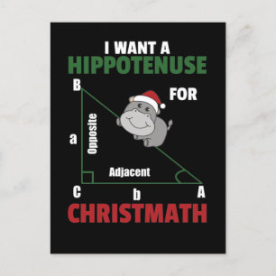 Cartão Postal De Festividades Eu Quero Um Hippo Para O Natal Bonito Hippos
