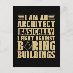 Cartão Postal De Festividades Eu Sou Um Construtor De Arquitetura Basicamente Ar