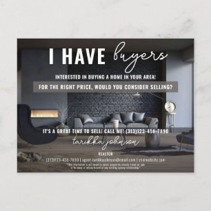 Cartão Postal De Festividades Eu Tenho Compradores Imobilizadores Imobiliários C