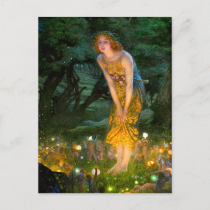 Cartão Postal De Festividades Eve Edward Robert Hughes
