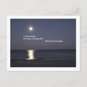 Cartão Postal De Festividades Evening Christmas Blessings
