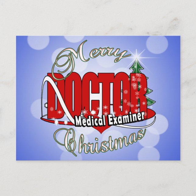 CARTÃO POSTAL DE FESTIVIDADES EXAMINADOR MÉDICO DE NATAL (Frente)