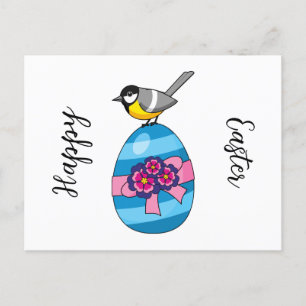 Cartão Postal De Festividades Excelente de desenho animado com ovo de Páscoa