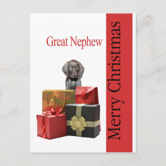 Cartão Postal De Festividades Excelente Grizzly brilhante Sobrinho Feliz Natal