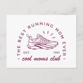 Cartão Postal De Festividades Executar o legal clube mães, o melhor corredor de