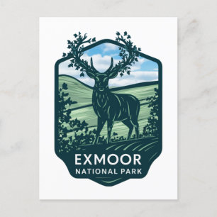 Cartão Postal De Festividades Exmoor National Park Bonito Deer