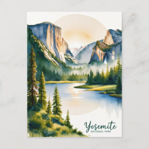 Cartão Postal De Festividades Explore o Parque Nacional de Yosemite: Majestoso d