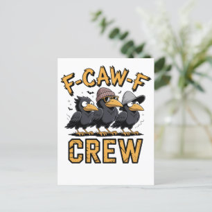 Cartão Postal De Festividades F-Caw-F Equipamento De Cascos Engraçado