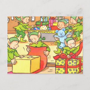 Cartão Postal De Festividades Fábrica de Natal