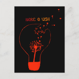 Cartão Postal De Festividades Faça um Abstrato de placa Poste de desejo
