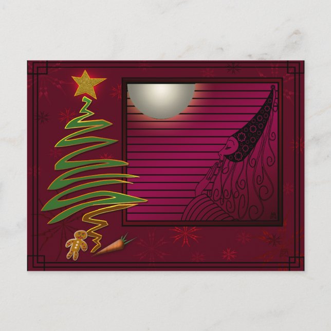 Cartão Postal De Festividades Fada da ameixa do açúcar (Frente)