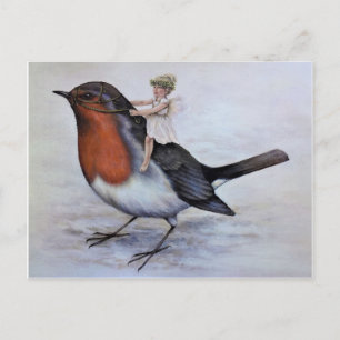 Cartão Postal De Festividades Fada de Natal