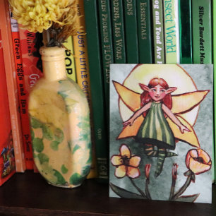 Cartão Postal De Festividades Fada Verde primavera