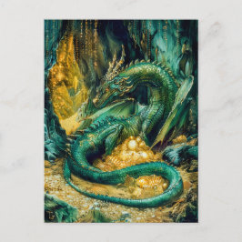 Cartão Postal De Festividades Fafnir protegendo o tesouro de Nibelung