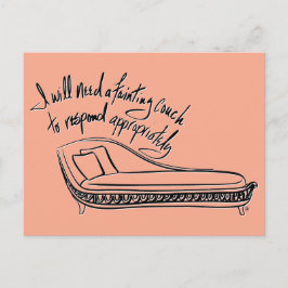 Cartão Postal De Festividades Fainting Couch