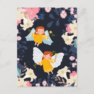 Cartão Postal De Festividades Fairies