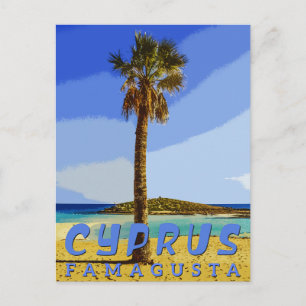 Cartão Postal De Festividades famagusta chipre - praias de chipre
