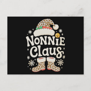 Cartão Postal De Festividades Família Correspondente Natal Nonnie Claus Leopardo