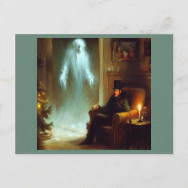 Cartão Postal De Festividades Fantasma de Natal Carol no Passado do Natal (Frente)
