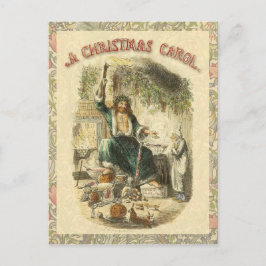 Cartão Postal De Festividades Fantasma do Natal Presente Scrooge