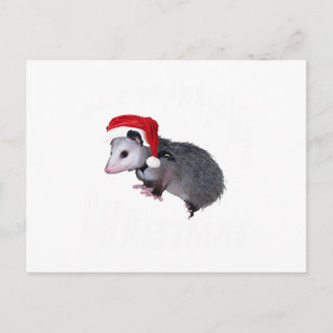 Cartão Postal De Festividades Fantástico Possum Christmas