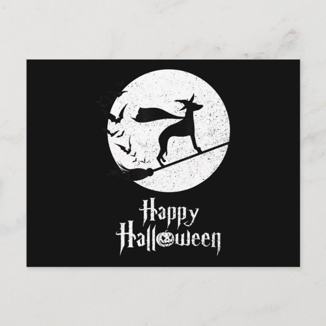 Cartão Postal De Festividades Fantástico Traje de Bruxa de Halloween para Amante (Frente)