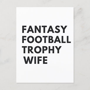 Cartão Postal De Festividades Fantasy Futebol Trophy Wife Casais Engraçados