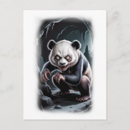 Cartão Postal De Festividades Fantasy Panda Parody Movie Character on a White