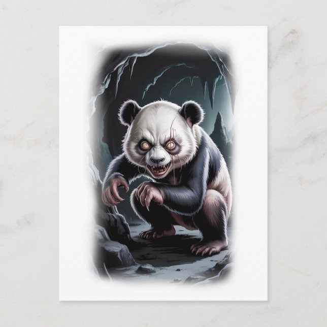 Cartão Postal De Festividades Fantasy Panda Parody Movie Character on a White (Frente)