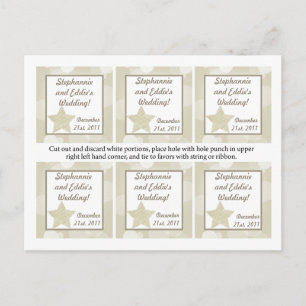 Cartão Postal De Festividades Favorecer Etiquetas nas Estrelas de Natal