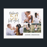 Cartão Postal De Festividades Fazer 50 parece um bom aniversário com fotos tirad<br><div class="desc">convite de aniversário multifoto 50th</div>