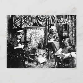 Cartão Postal De Festividades Fazer Suas Listas para Papais noeis - Vintage Ster