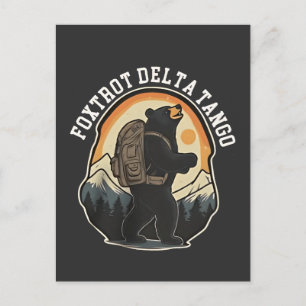 Cartão Postal De Festividades FDT Resist Bear Foxtrot Delta Tango