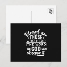 Cartão Postal De Festividades Fé e Obediência – Escritura Inspiradora