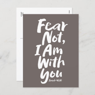 Cartão Postal De Festividades FEAR NOT, I AM with you Religious Faith Isaiah 41