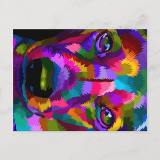 Cartão Postal De Festividades fechar o rosto Dachshund