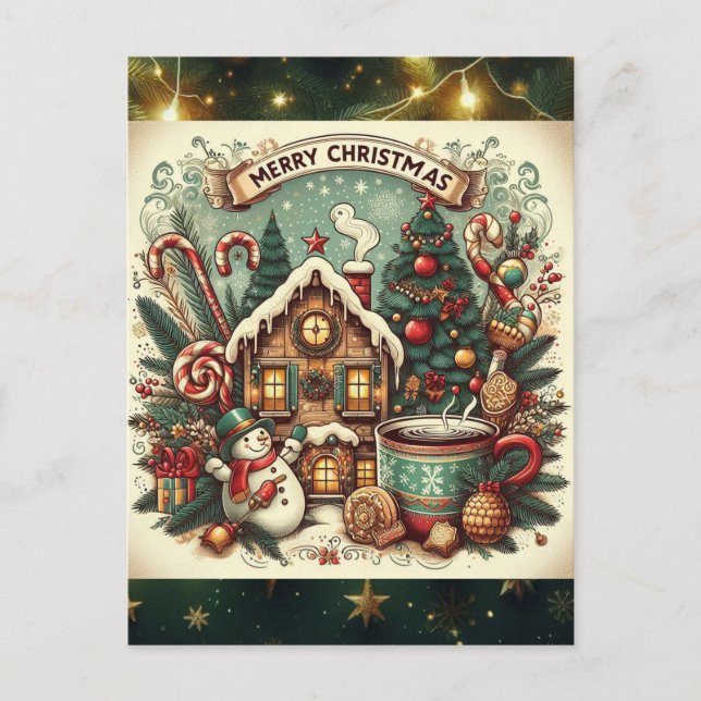 Cartão Postal De Festividades Feestdagen briefkaart (Frente)