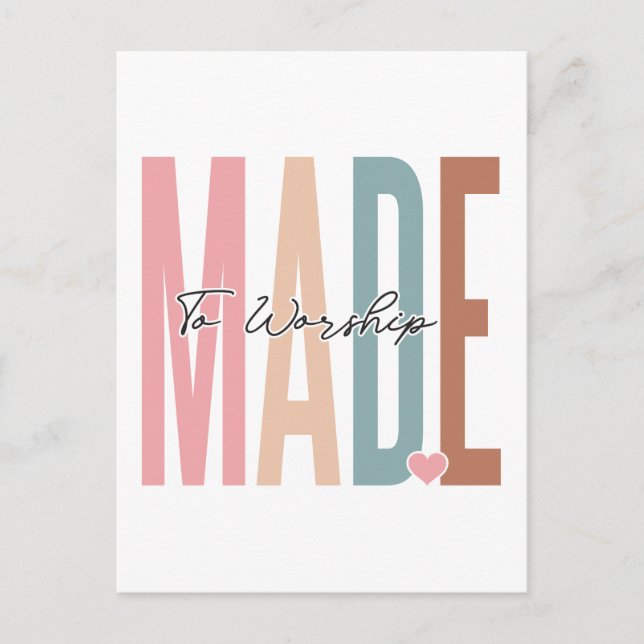 Cartão Postal De Festividades Feita ao culto, acredite em Deus, confie em Jesus, (Frente)