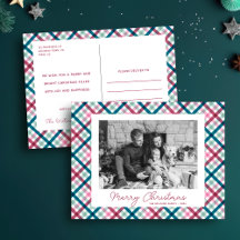 Felicidades de Natal Simples Foto da Família Moder