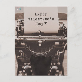 Cartão Postal De Festividades Felini Gato Digitando Feliz Dia dos Namorados -