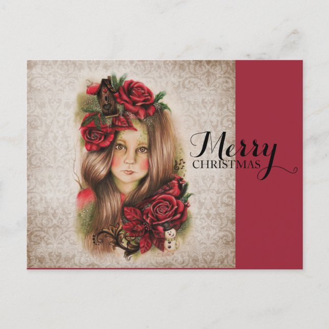 Cartão Postal De Festividades Feliz (Frente)